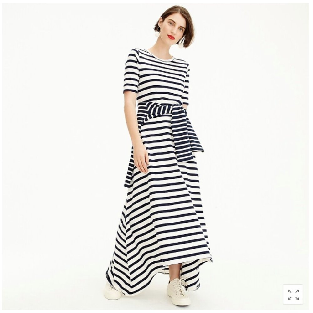 J.Crew Striped knit maxi dress